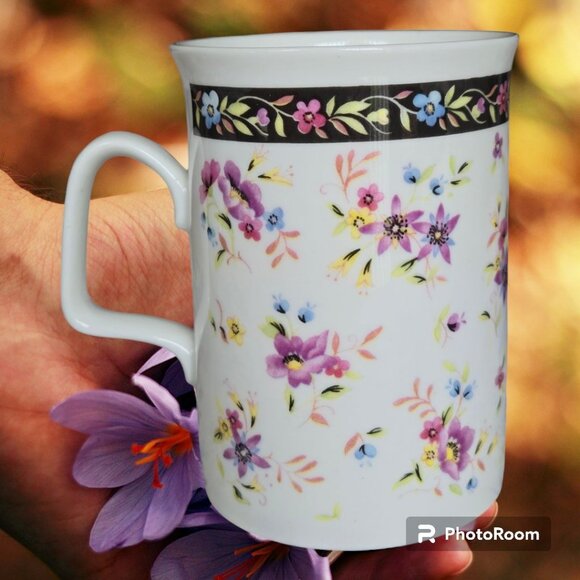 Westbury England Floral Fine Bone China Coffee Mug - Picture 3 of 5